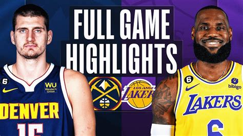 nuggets vs lakers 2022